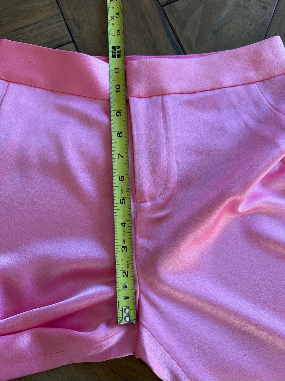 ALTERED Alice & Olivia Deanna High Waisted Bootcut Pants Pink Satin Women Size 2 - Picture 4 of 11